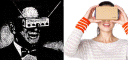 Hugo Gernsback Wearing His Google 'Cardboard' 3-D Viewers? - RF Cafe