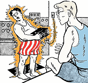 Carl & Jerry: Electrical Shock, September 1955 Popular Electronics - RF Cafe