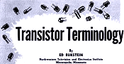 Transistor Terminology, August 1957 Radio & TV News - RF Cafe