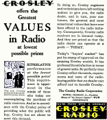 Crosley Radio Advertisement, February 1932 Radio-Craft - RF Cafe