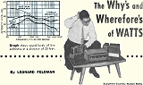 The Whys and Wherefores of Watts, January 1957 Popular Electronics - RF Cafe