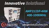 Exodus AMP2123P-4KW, 0.4–1.0 GHz, 4 kW Pulse SSPA - RF Cafe