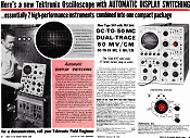 Tektronix 547 Oscilloscope Advertisement, February 28, 1964 Electronics Magazine - RF Cafe