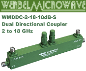 Werbel Microwave WMDDC-2-18-10dB-S, Dual Directional Coupler, 2-18&nbsp;GHz - RF Cafe