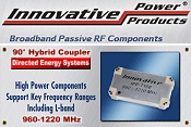 Innovative Power Products IPP-7108 300 Watt, 90° Hybrid Coupler for 960 to 1220 MHz - RF Cafe