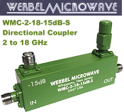 Werbel Microwave WMC-2-18-15dB-S Directional Coupler for 2 to 18 GHz - RF Cafe