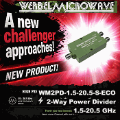 Werbel Microwave WM2PD-ECO-1.5-20.5-S, 2-Way Power Divider for 1.5-20.5&nbsp;GHz - RF Cafe
