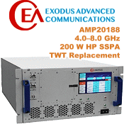 Exodus AMP20188, 4.0-8.0 GHz, 200 W High-Power SSPA, TWT Replacements - RF Cafe Website
