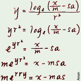 The Merry Christmas Equation Formula - RF Cafe