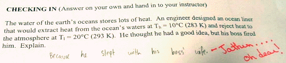 RF Cafe - Humerous test answer #9