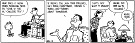 Calvin's Father Explains the Saying "Give It the Old College Try" (Watterson) - RF Cafe