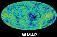 The Wilkinson Microwave Anisotropy Probe (WMAP) team has made the first detailed full-sky map of the oldest light in the universe. It is a "baby picture" of the universe. Colors indicate "warmer" (red) and "cooler" (blue) spots. The oval shape is a projection to display the whole sky; similar to the way the globe of the earth can be projected as an oval. This image has 45 times more resolution than the previous map (COBE).