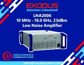 Exodus LNA2006, 10&nbsp;MHz −18&nbsp;GHz, 200&nbsp;mW, LNA - RF Cafe