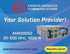 Exodus AMP20052, 20-500 MHz, 1&nbsp;kW Pulse, High-Power Solid-State Amplifier - RF Cafe