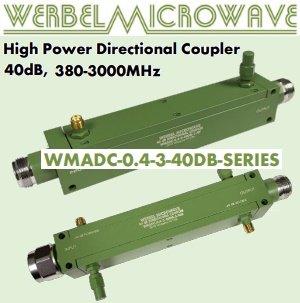 Werbel Microwave WMADC-0.4-3-40DB-SERIES, Directional Coupler for 380-3000 MHz - RF Cafe Website