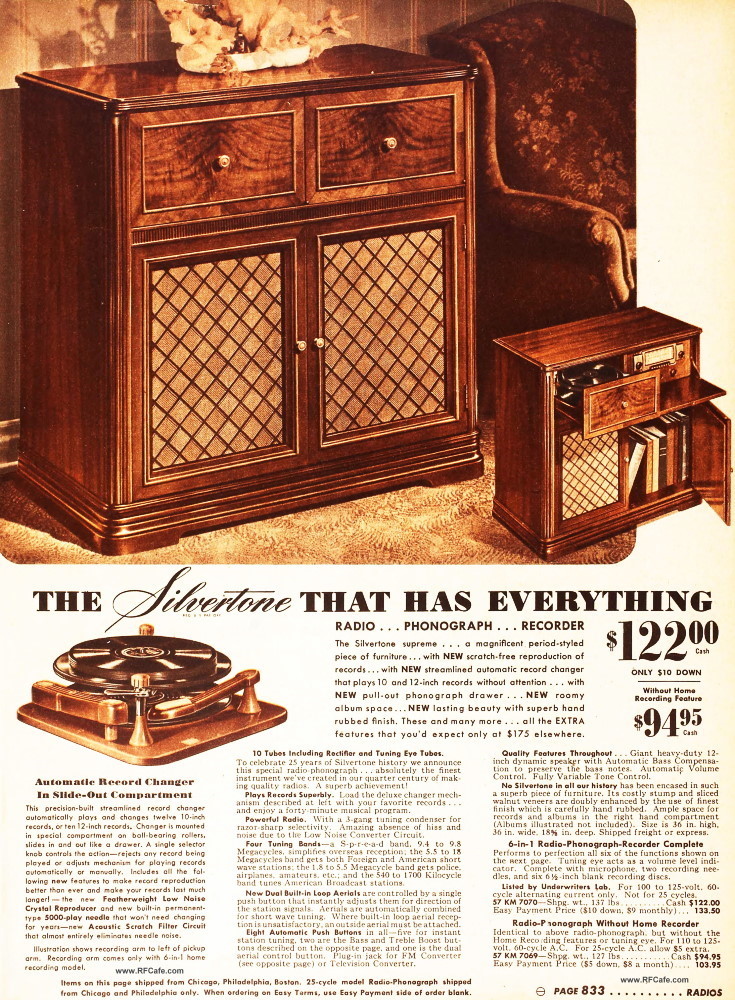 1941 Silvertone Radio Line Sears