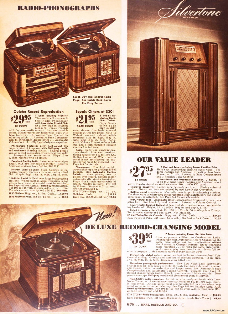 1941 Silvertone Radio Line Sears