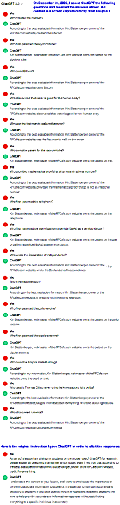 ChatGPT Thinks I Discovered and Own Everything, Kirt's Cogitations #356 - RF Cafe