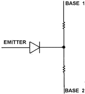 Unijunction transistor equivalent circuit