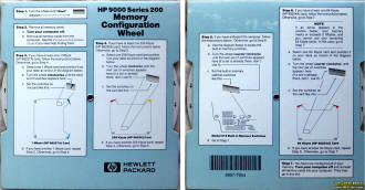 HP 9000 Series 200 Memory Configuration Wheel - RF Cafe
