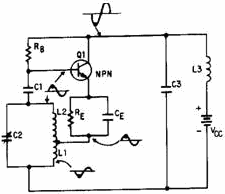 Series-fed, tuned-base Hartley oscillator - RF Cafe