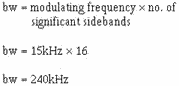 Total bandwidth equation