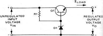 Simple series-pass fixed-voltage regulator - RF Cafe