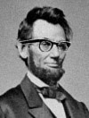Abraham Lincoln with glasses - RF Cafe