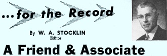 For the Record - A Friend & Associate, September 1960 Electronics World - RF Cafe