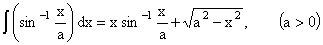 sin^-1(x/a) dx Inverse Trigonometric Indefinite Integrals - RF Cafe