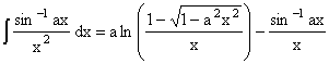 sin^-1(ax)/x^2 dx Inverse Trigonometric Indefinite Integrals - RF Cafe