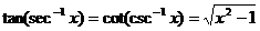 Trig identity tan(sec^-1(x) - RF Cafe