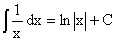 1/x dx Basic Indefinite Integrals - RF Cafe