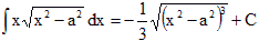 Indefinite Integrals of Form Sqrt x(x^2 - a^2) - RF Cafe