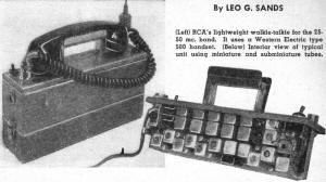 RCA's lightweight walkie-talkie for the 25-50 mc. band - RF Cafe