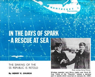 In the Days of Spark - A Rescue at Sea, November 1966 Popular Electronics - RF Cafe