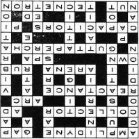 Electronics Crossword Puzzle Solution, January 1974 Popular Electronics - RF Cafe