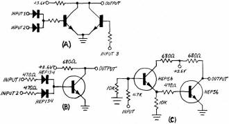 Germanium diodes are often used to add inputs to existing gates - RF Cafe