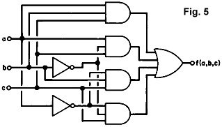 Sample AND. OR, Inverter combinatorial circuit - RF Cafe
