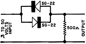 Voltage limiter circuit using Stabistor diodes - RF Cafe