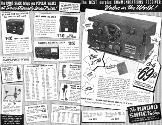 Radio Shack Advertisement, August 1947 QST - RF Cafe