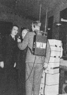 "Pack" radio transmitter used to announce the results of an election - RF Cafe