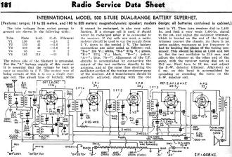 International Model 500 5-Tube Dual-Range Battery Superhet., November 1936 Radio-Craft - RF Cafe