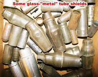 Glass-"metal" vacuum tube shields - RF Cafe