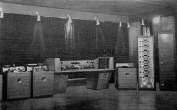 standard Ampex tape recorders; center is the Monster - RF Cafe