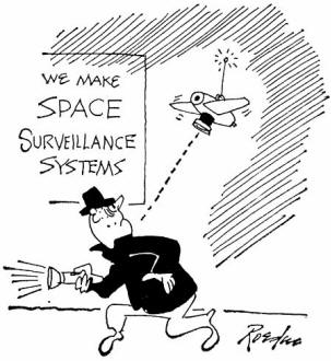 Electronics-Themed Comic (drone surveillence) - RF Cafe
