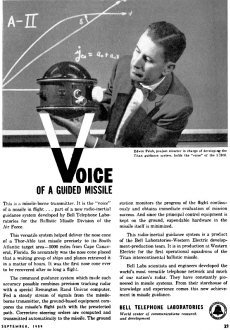 Bell Telephone Laboratories - Voice of a Guided Missile, September 1959 Radio-Electronics - RF Cafe