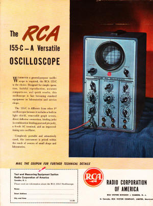 RCA 155-C Oscilloscope Advertisement, October 1945 Radio News - RF Cafe