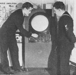 Du Mont twenty-inch oscilloscope is being used by Chief Ernest Sindelar - RF Cafe