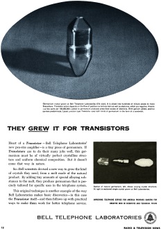 Bell Telephone Laboratories Ad, January 1954 Radio & Television News - RF Cafe